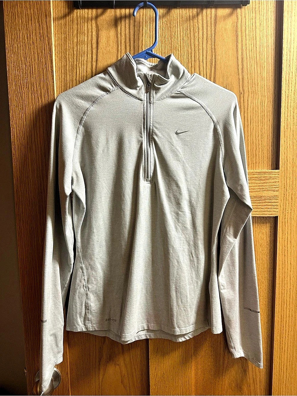 Nike Women's Dri-FIT Element Half-Zip Running Top Gray Medium